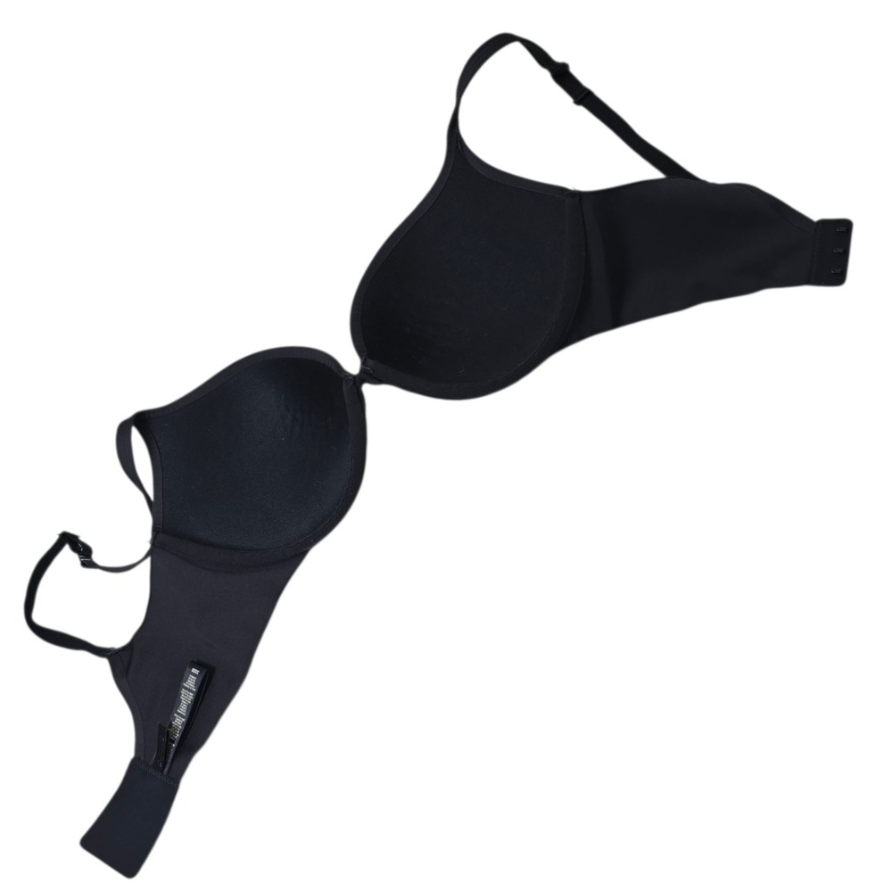 Savage X Fenty Push Up Bra Women 32DD Black Nylon Spandex T-Shirt Underwire Lift - Picture 3 of 8